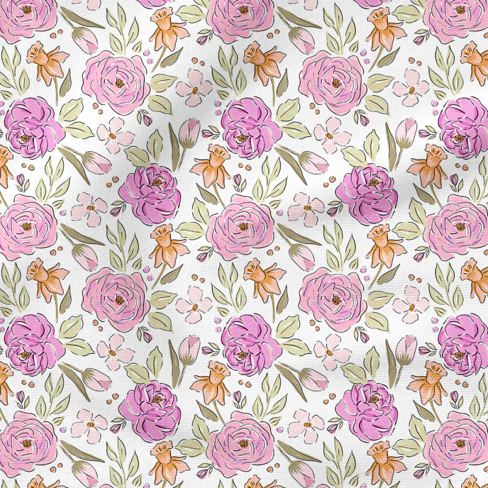 Spring Easter Floral | Children Fabric Design | Julie Storie Designs